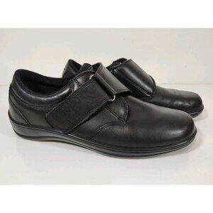 Orthofeet 810 Arcadia Orthotic Walking Shoes Triple Black Leather Women's 10 B